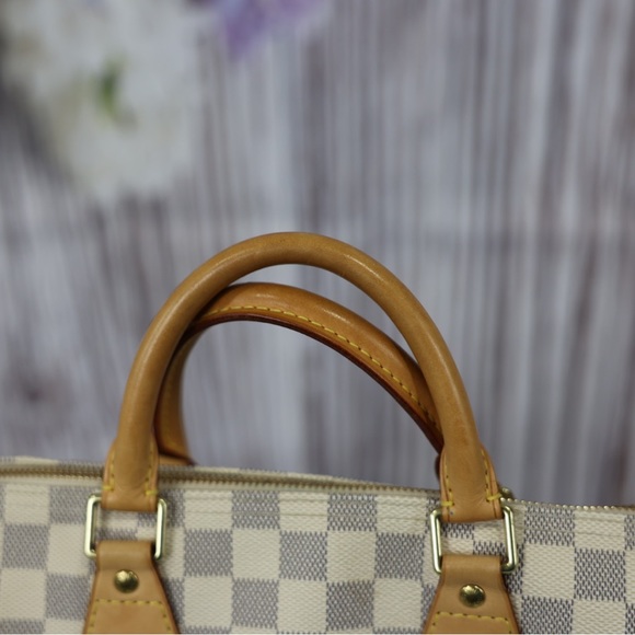 Louis Vuitton Azur Speedy 30 with lock and key - Picture 3 of 10